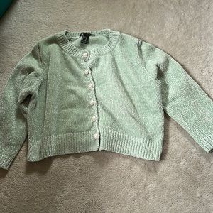 Forever 21 Green Crop Sweater